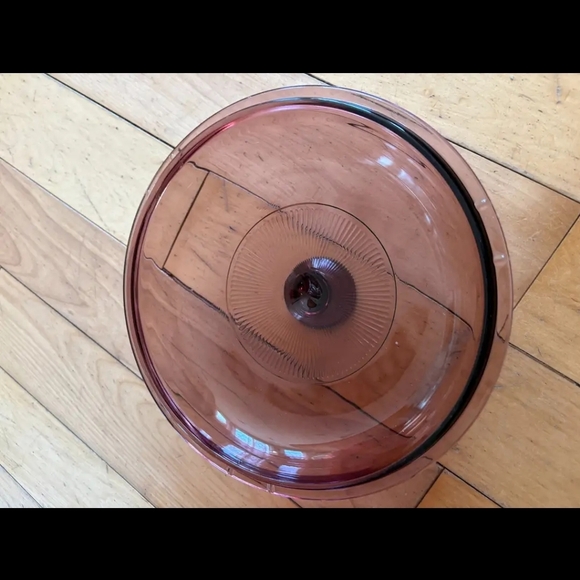 Corning Visions Cranberry Glass 2.5 L Sauce Pan Cookware Purple Plum Vintage Pot - Picture 8 of 9